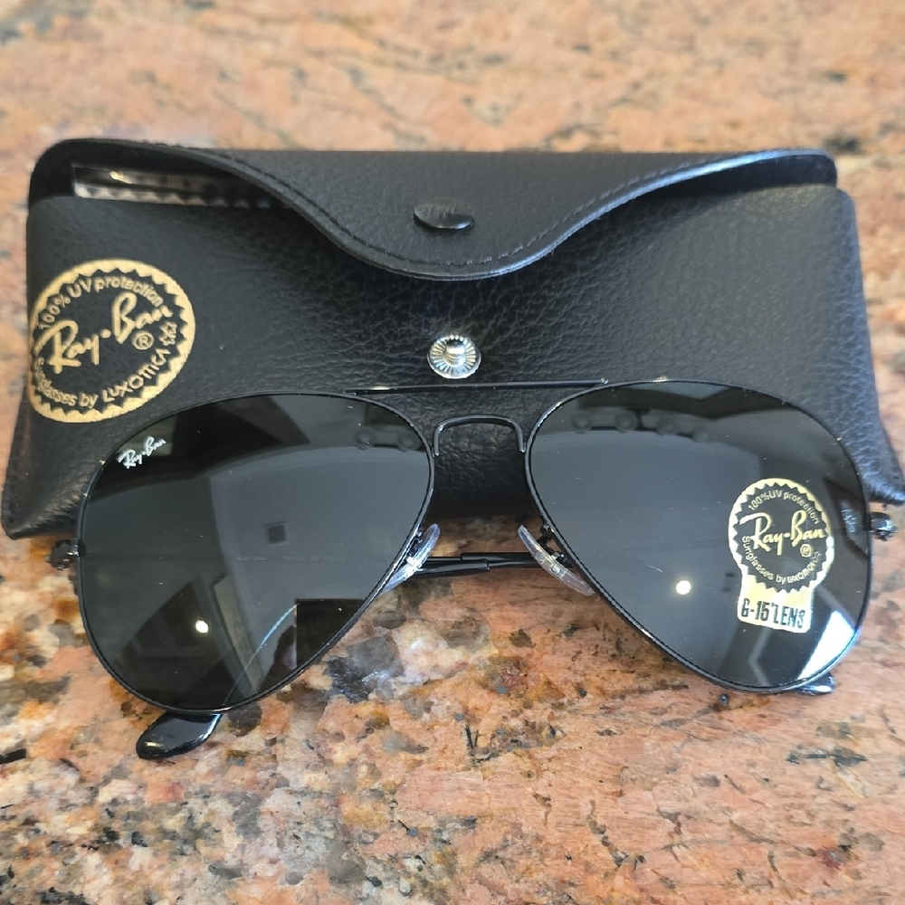 NEW! Ray-Ban Classic Black Aviator Sunglasses